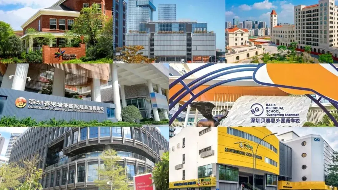 多所国际学校校园建筑拼图