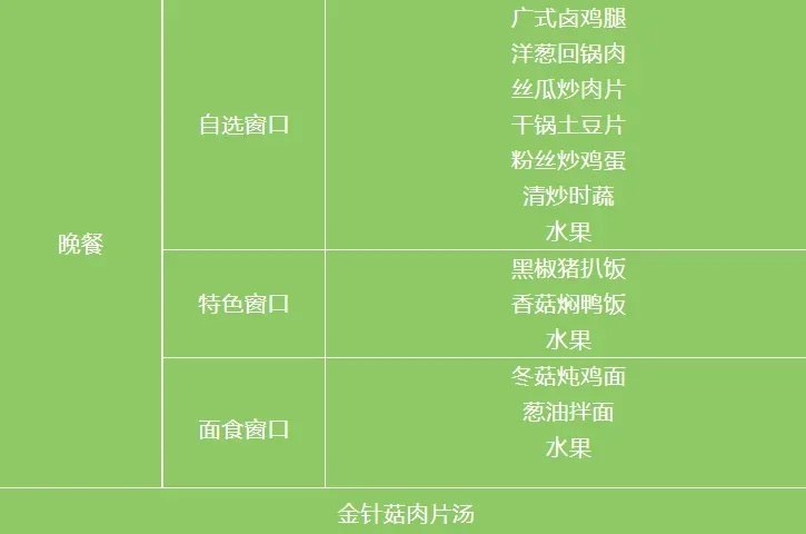 深圳菁华中英文实验中学 | 【食在菁华】2025-2026学年度第一学期师生食品师生食谱(11.3-11.7)