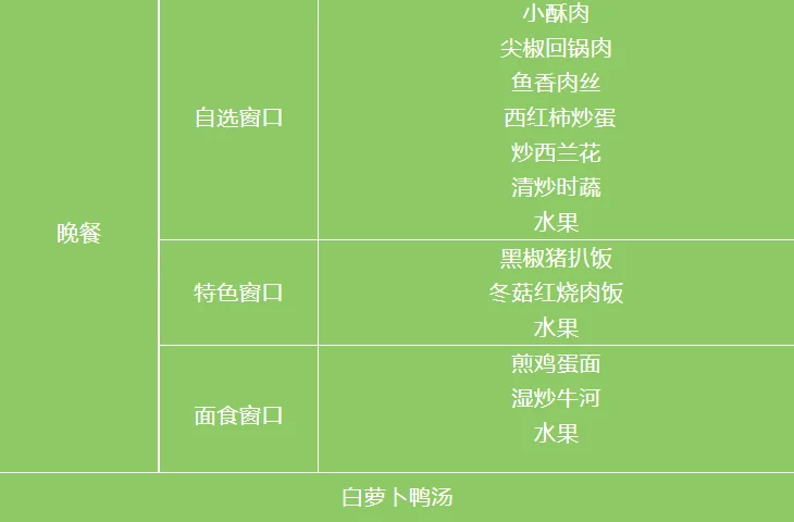 深圳菁华中英文实验中学 | 【食在菁华】2025-2026学年度第一学期师生食品师生食谱(11.3-11.7)