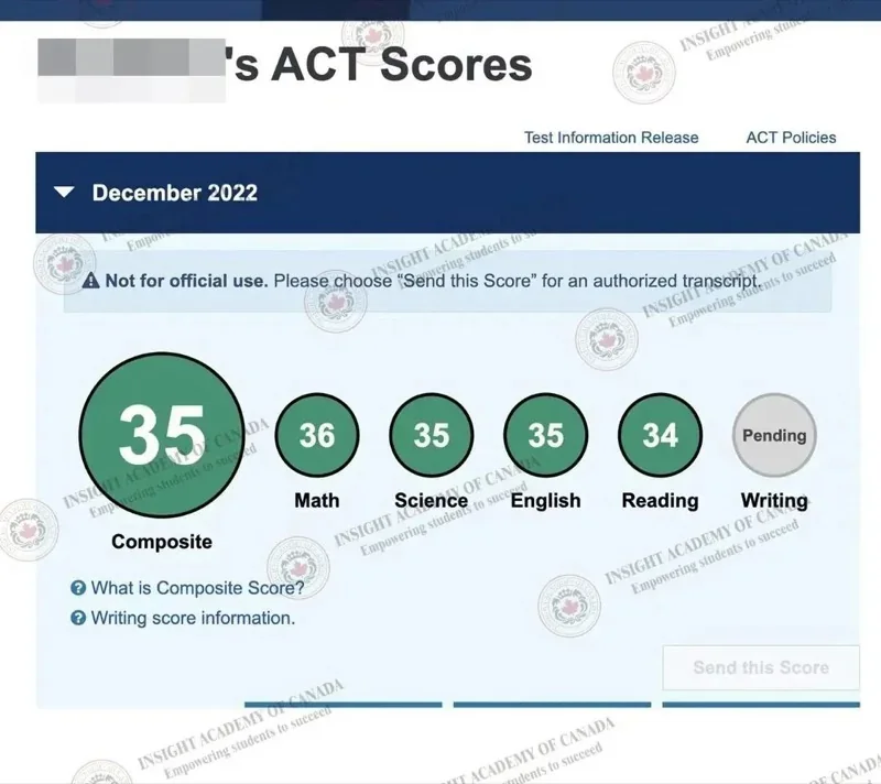 【高分捷报】“英思德精英七子”ACT均分34，寒假1对1集训班等你来！